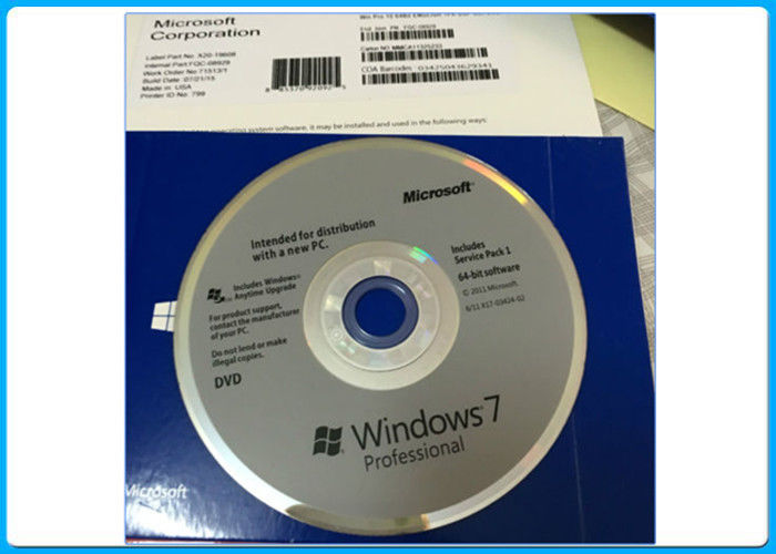 Original Microsoft Windows 7 Professional Pro 64 Bit Full Version Sealed OEM box