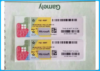 Microsoft 32bit / 64bit COA/ Genuine OEM Windows 7 Product Key Codes anti - counterfeit label
