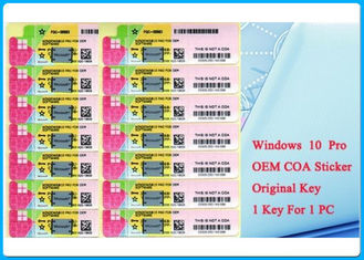 All Lanugaue Compatible Windows 10 Pro COA Sticker 32bit 64bit Online Activate COA X20 Genuine OEM License