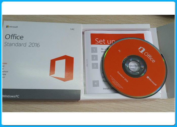Genuine Microsoft Office STANDARD  2016 COA / Key / License with DVD media