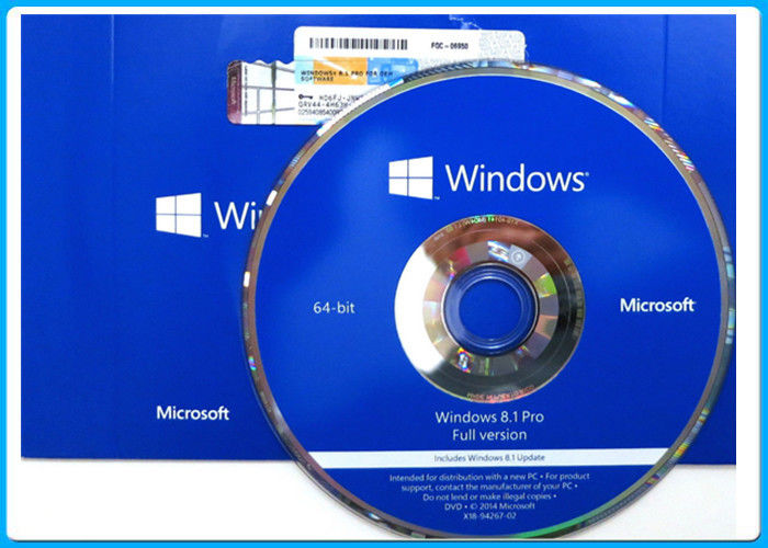OEM Microsoft Windows 8.1 Pro Pack / Windows 8.1 Operating System Software 32 bit  64 bit English