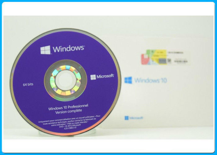 Full Version Microsoft Windows 10 Win Pro 64 Bit System Builder OEM DVD French