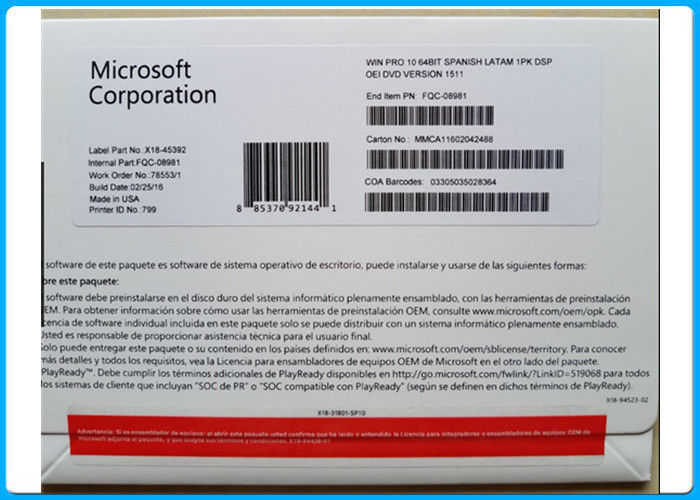 Windows 10 Pro Software Multi-Language 64bit with original key license