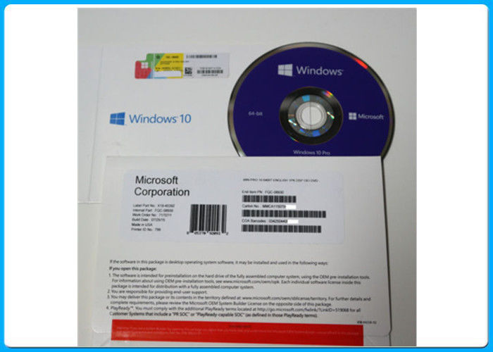 Genuine Microsoft Windows 10 pro 32 x 64 Bit DVD Microsoft windows software