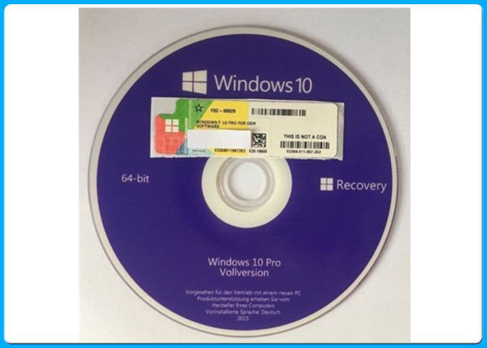 Genuine Microsoft Windows 10 Pro Software OEM  Box 64 Bit DVD / COA License Key