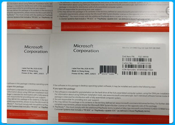 win10 pro key Activated Online Microsoft Windows 10 Pro Software 64 Bit OEM Pack  FQC-08983